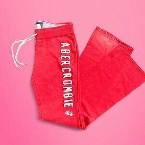 Vintage Y2K Abercrombie & Fitch red flare sweatpants